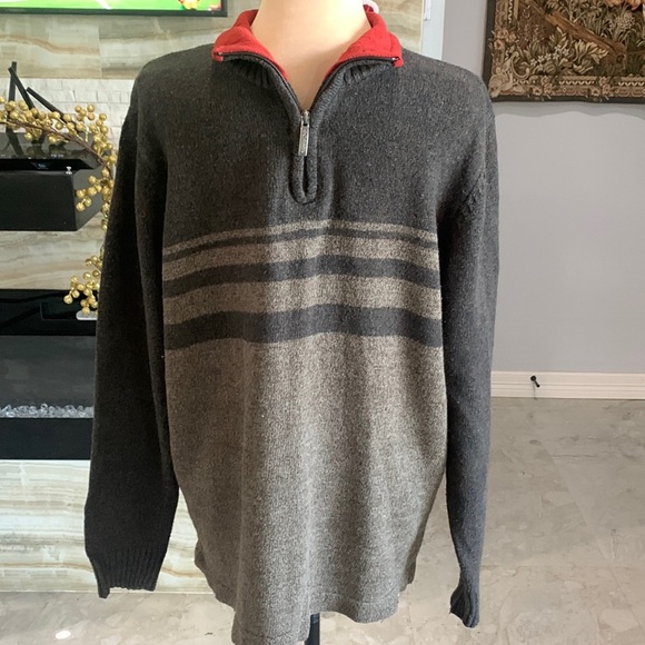 Columbia Knit Quarter‎ Zip Striped Pull Over Sweater. Size L (B5) - Picture 1 of 9